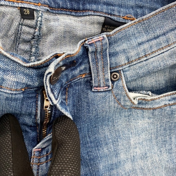 Brody Jeans Shorts Womens Size 28 Capris Cropped Blue Denim 5 Pocket Button Zip - Picture 6 of 11